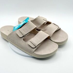 Reef Ojai Two Bar Sandals Size 11 Womens Vintage Tan Suede NEW